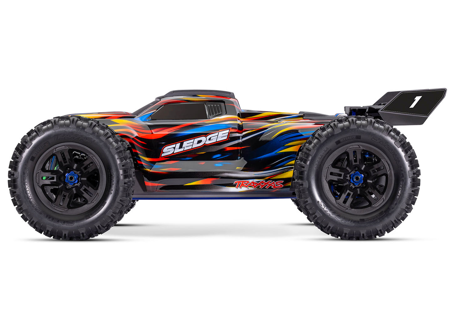 Traxxas Sledge RTR 6S 4WD Electric Brushless 1/8 Monster Truck (Blue) w/Belted Sledgehammer Tires & TQi 2.4GHz TSM Radio