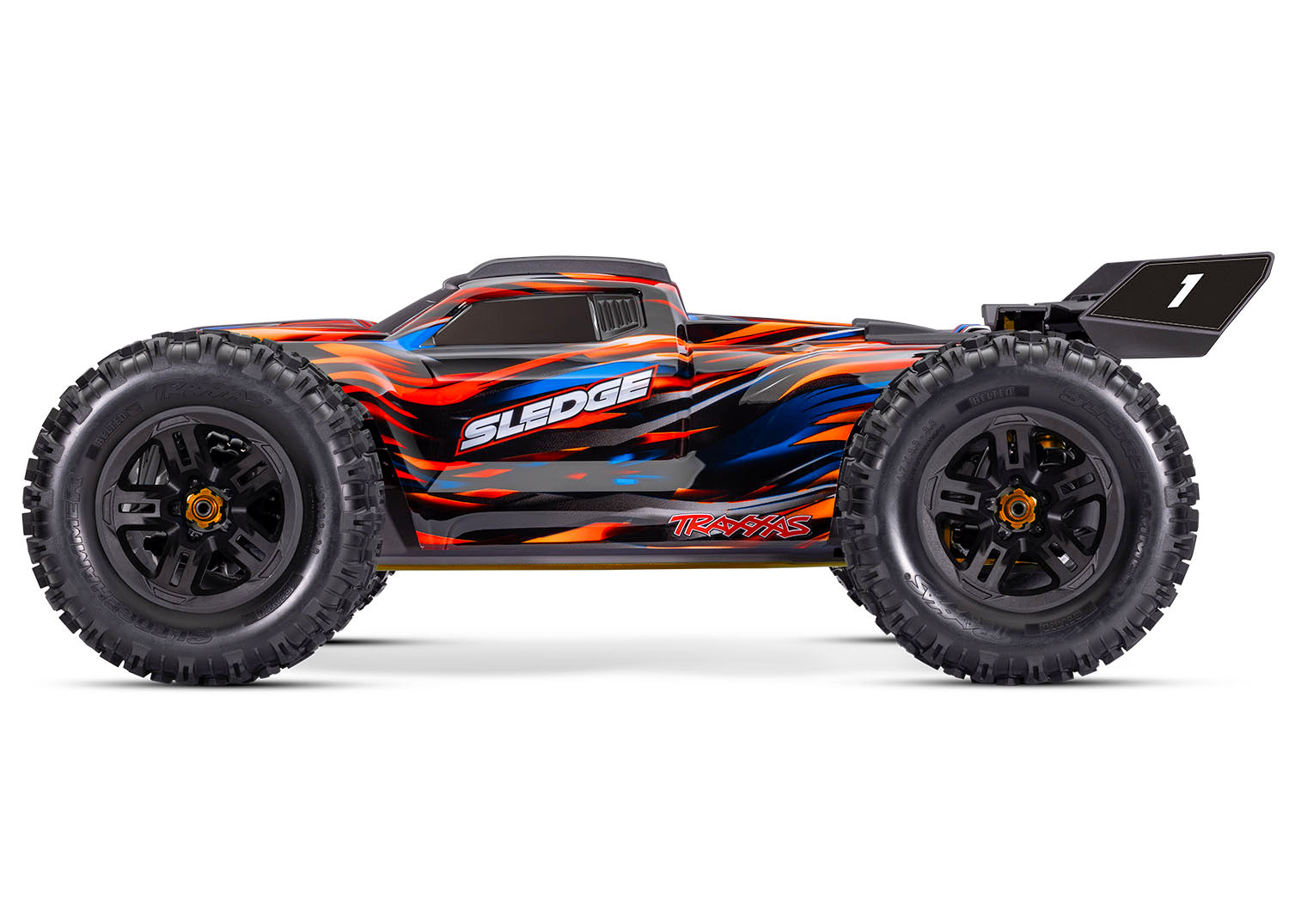 Traxxas Sledge RTR 6S 4WD Electric Brushless 1/8 Monster Truck (Orange) w/Belted Sledgehammer Tires & TQi 2.4GHz TSM Radio