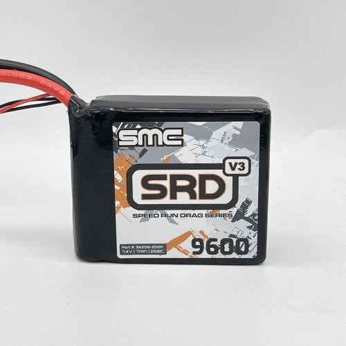 SMC Racing SRD-V3 7.4V-9600mAh-250C Square Softcase Drag Racing pack