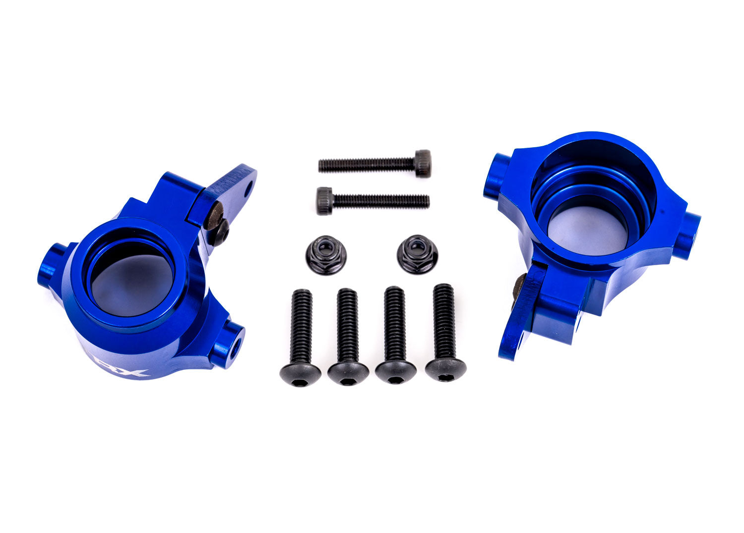 Traxxas Sledge Aluminum Steering Blocks Left & Right (Blue) (2)