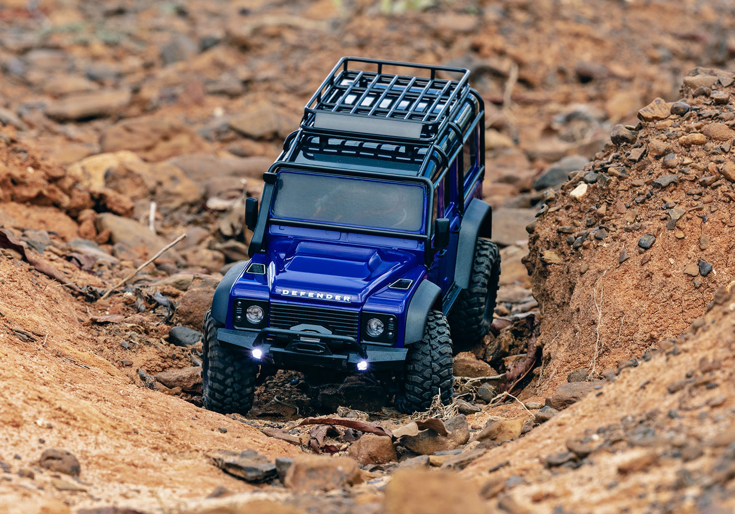 Traxxas TRX-4M 1/18 Electric Rock Crawler w/Land Rover Defender Body (Blue) w/TQ 2.4GHz Radio