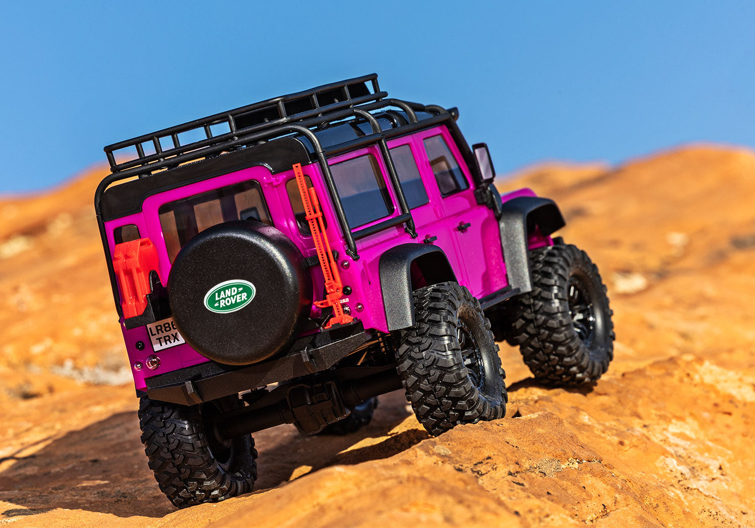 Traxxas TRX-4M 1/18 Electric Rock Crawler w/Land Rover Defender Body (Pink) w/TQ 2.4GHz Radio