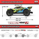 Arrma Vorteks 223S 1/10 BLX Brushless RTR 4WD Stadium Truck (Teal) w/SLT3 2.4GHz Radio & DSC