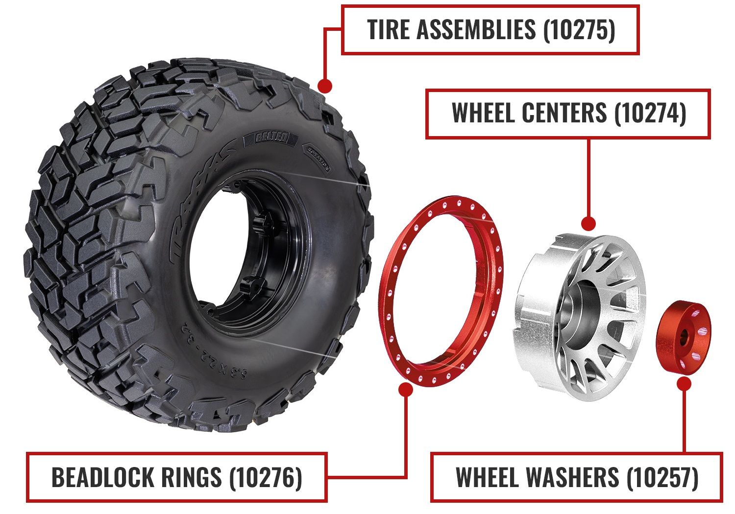 Traxxas Maxx® Slash® Pro Scale Silver Aluminum Wheel Centers (2)