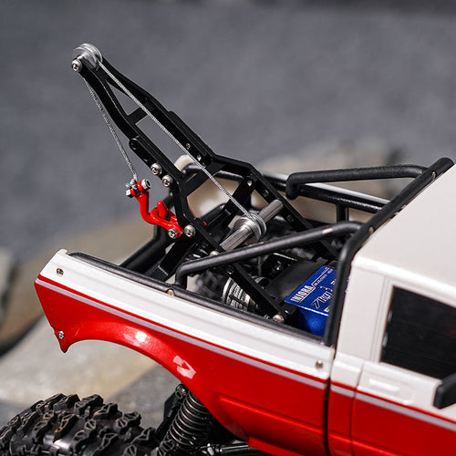 INJORA Tow Truck Crane Kit & INJS2065-360 Winch Servo For 1/18 TRX4M (Black)