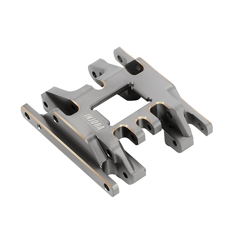 INJORA 53g/Pcs Brass Skid Plate Transmission Mount For 1/18 TRX4M (BRASS TITANIUM)
