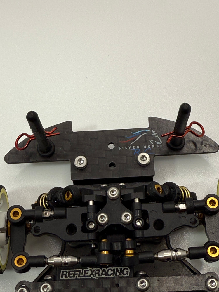 Silver Horse RC Carbon Fiber Bumper Mount Kit for RAD012 Piranha Body