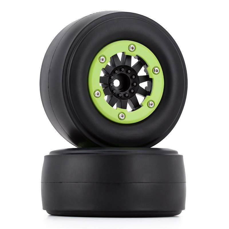 RC CARS/ RC TRUCKS/ INJORA 2PCS Rear 2.2"/3.0" Drag Racing Beadlock Wheel & Tires For Slash 2WD Losi 22S AE DR10