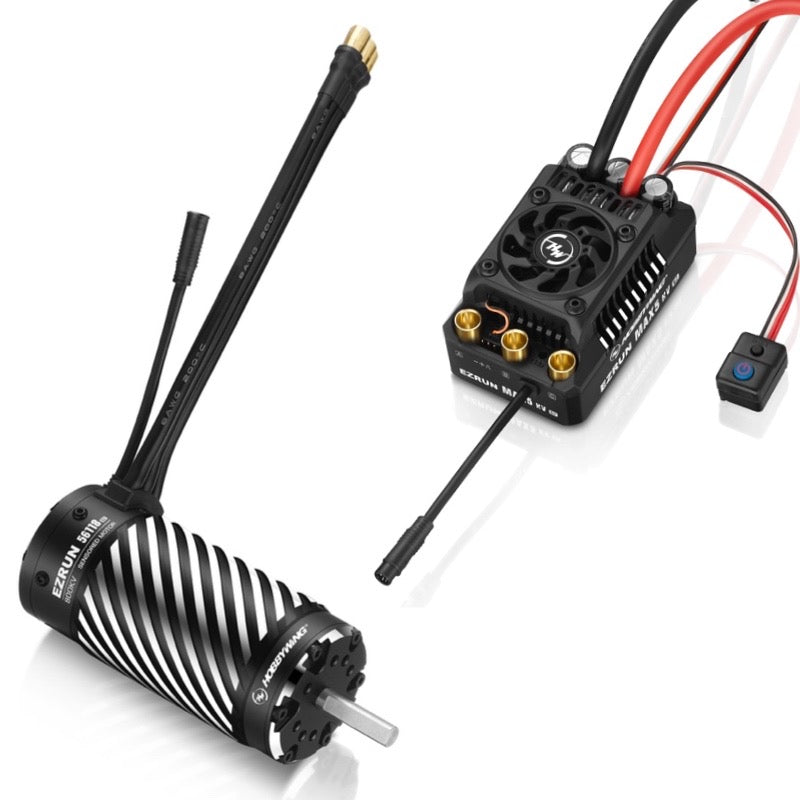 Hobbywing EZRun MAX5 G2 Sensored Brushless ESC & Motor Combo w/56118SD (1100kV)