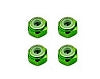MARKA RACING ALU 2MM WHEEL LOCK NUT - GREEN (4PCS)