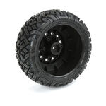 Pro-Line Icon SC Pre-Mounted Tires w/Raid Wheels (Black) (2) (M2) w/Removable 12mm Hex