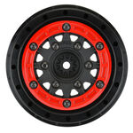 Pro-Line Raid Bead-Loc 2.2/3.0" Short Course Wheels (Red/Black) (2) w/12mm & 14mm Removable Hex