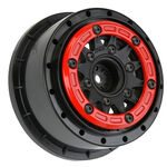 Pro-Line Raid Bead-Loc 2.2/3.0" Short Course Wheels (Red/Black) (2) w/12mm & 14mm Removable Hex