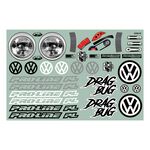 Pro-Line Volkswagen Bug Short Course No Prep 1/10 Drag Racing Body (Clear)