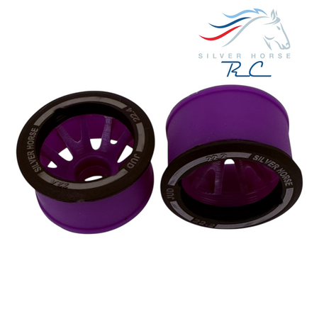 NEXX Racing Mini-Z "JUD" EVO Rear Threaded Side-Wall RWD Carbon-Fiber Rims (2mm Offset) (Purple) (2)