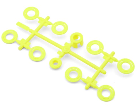 Team Associated RC28R Factory Team Wheels Sidewall Flange Set (Yellow)