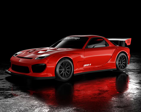 Bittydesign 1/28 KANJO-R Micro On-Road TC Polycarbonate Body (Clear) (98mm Wheelbase)
