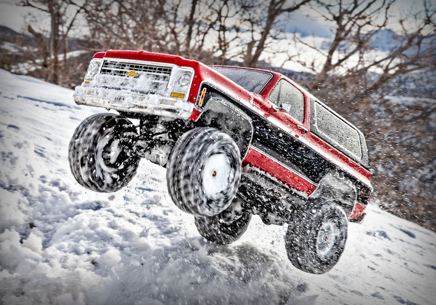 Traxxas TRX-4® 1/10 Trail Crawler Truck w/1979  Chevrolet Blazer Clipless Body (Red) w/TQi™ 2.4GHz Radio