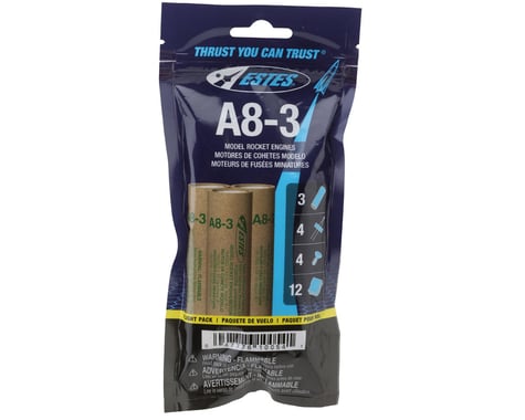 Estes A8-3 Bagged Rocket Engines FP (Flight Pack) (3)