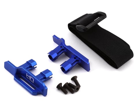 Hot Racing Tall Battery Hold-Downs for Traxxas Maxx (Blue)