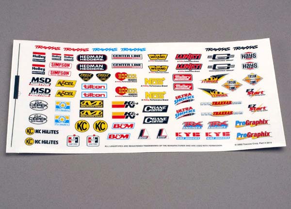 Traxxas Racing Sponsor Decal Sheet