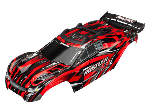 Traxxas Rustler 4X4 VXL Pre-Painted Body w/Clipless Mounting (Red)