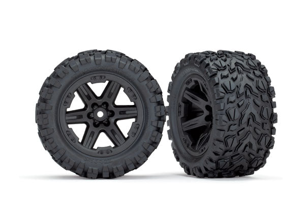 Traxxas Talon EXT 2.8" Pre-Mounted Tires w/RXT Wheels (2) (Black) w/12mm (2wd Electric Rear)