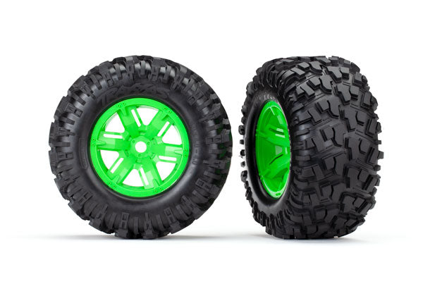 Traxxas X-Maxx Green Wheels w/ Maxx AT Tires (2)