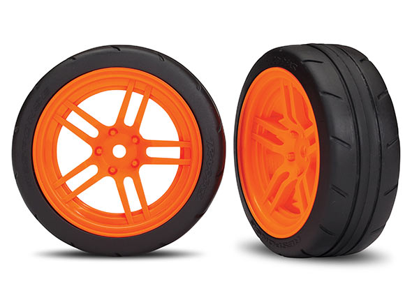 Traxxas 4-Tec 2.0 1.9" Response Front Pre-Mounted Tires w/Split-Spoke Wheels (Orange) (2)