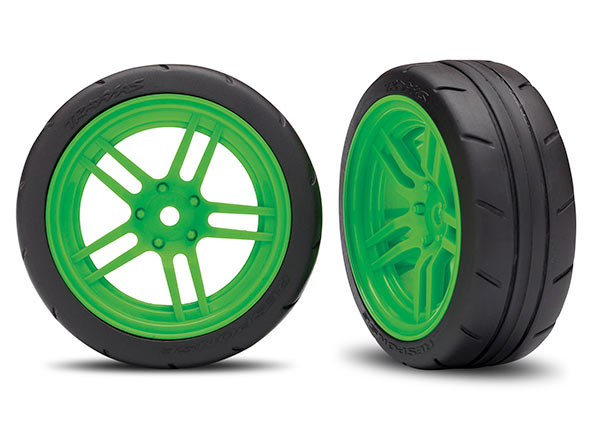 Traxxas 4-Tec 2.0 1.9" Response Front Pre-Mounted Tires w/Split-Spoke Wheels (Green) (2)