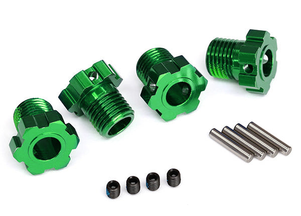 Traxxas 17mm Splined Wheel Hub Hex (Green) (4)