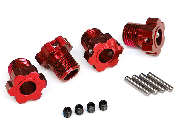 Traxxas 17mm Splined Wheel Hub Hex (Red) (4)