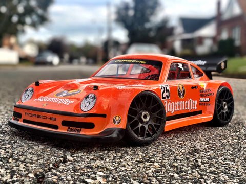 DELTA PLASTIK Porsche 911 1/8 GT RC Car Body (Clear)