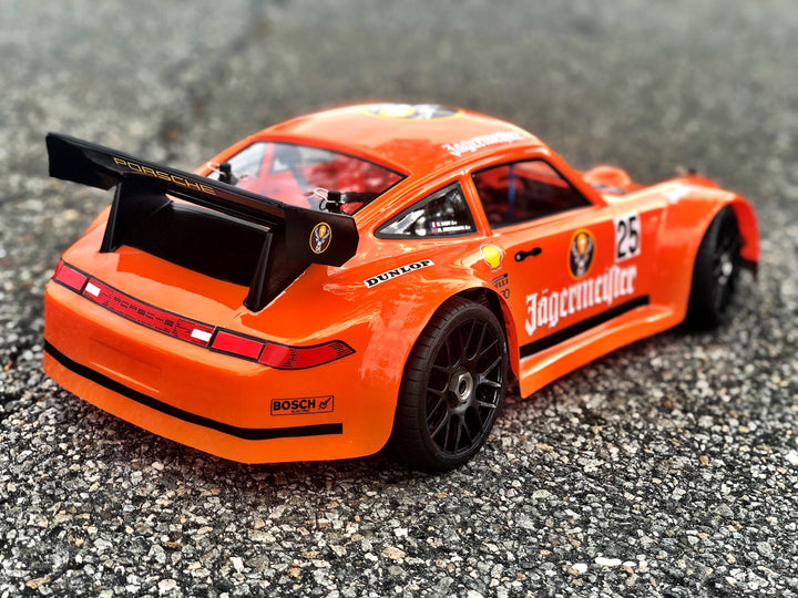 DELTA PLASTIK Porsche 911 1/8 GT RC Car Body (Clear)