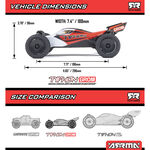 Arrma Typhon Grom MEGA 4WD 380 Brushed 1/18 Buggy RTR (Red/White) w/SLT2 2.4GHz Radio, Battery & Charger