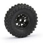 Pro-Line Axial SCX24 1.0" Hyrax Pre-Mounted Tires w/Black Impulse Wheel (4)