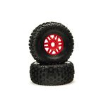 Arrma Mojave 6S BLX dBoots "Fortress" Pre-Mounted Tire Set (Red) (2)