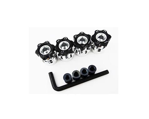 Hot Racing 12mm to 17mm Hex Hub Adapters (4) (6mm Offset)