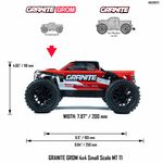 Arrma Granite Grom MEGA 4WD 380 Brushed 1/18 Monster Truck RTR (Red) w/SLT2 2.4GHz Radio, Battery & Charger