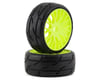 RC CARS/ RC TRUCKS/ GRP Tires GT - TO3 Revo Belted Pre-Mounted 1/8 Buggy Tires (Yellow) (2) (XM3) w/FLEX Wheel