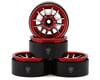 Treal Hobby Type L 1.9" V-Spoke Beadlock Wheels (Red) (4)