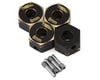 Treal Hobby Axial Capra/SCX10 III Brass Hex Hub (Black) (4) (8mm)