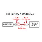 Spektrum RC 4" IC3 Battery to IC5 Device SMART Battery Adapter Cable