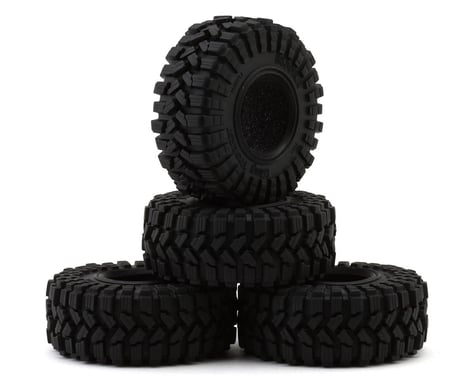 Injora 1.3" King Trekker Micro Rock Crawler Tires (4) (70mm OD) (S5) w/Foam Inserts