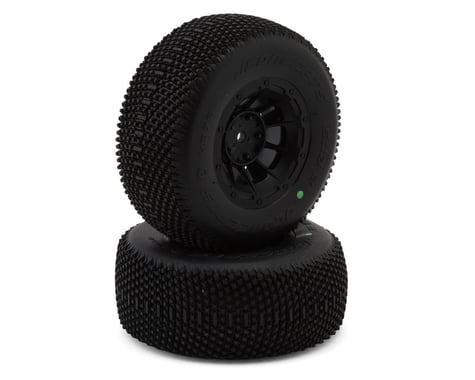 JConcepts Subcultures 2 Pre-Mounted Off-Road Tires (2) (Slash Rear) (Green) w/12mm Hex