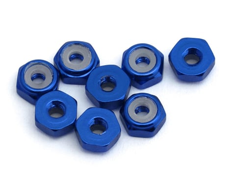 Kyosho Mini-Z 2mm Aluminum Ny-Lock Nuts (Blue) (8)