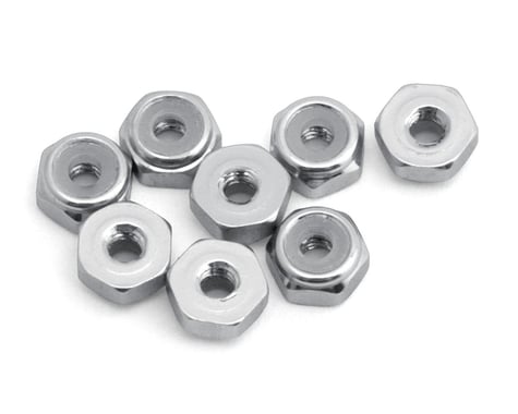 Kyosho Mini-Z 2mm Aluminum Ny-Lock Nuts (Silver) (8)