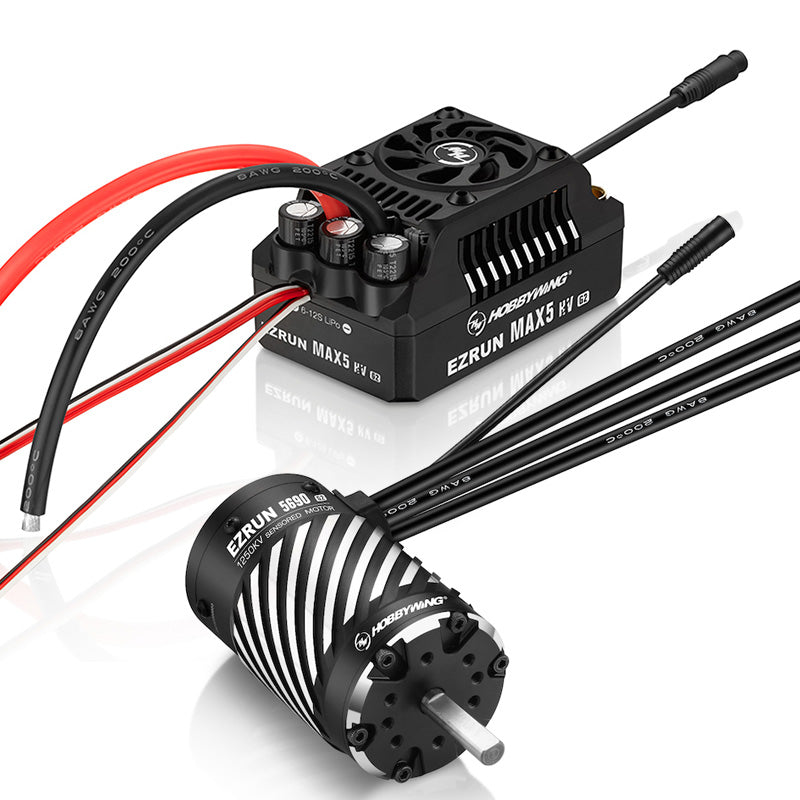 Hobbywing EZRun MAX5 G2 Sensored Brushless ESC & Motor Combo w/56118SD (1100kV)