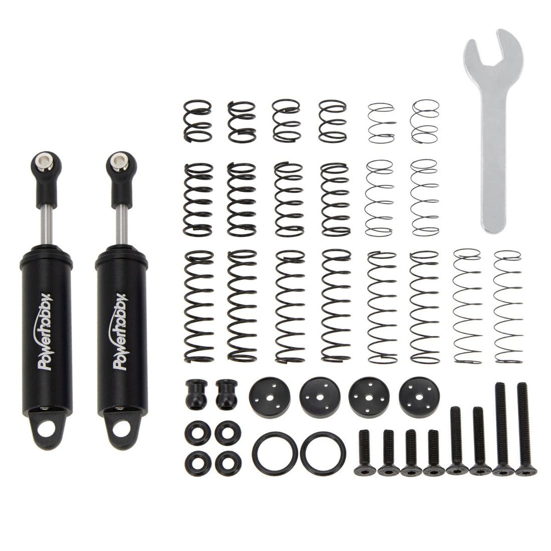 Powerhobby 80mm Promatics Two Stage Internal Spring Shocks (2) Black