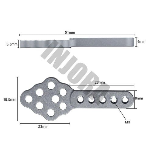 INJORA 4pcs CNC Metal Shock Absorber Mount Adjust Height Angle Stand For 1/10 RC Crawler (TITANIUM)
